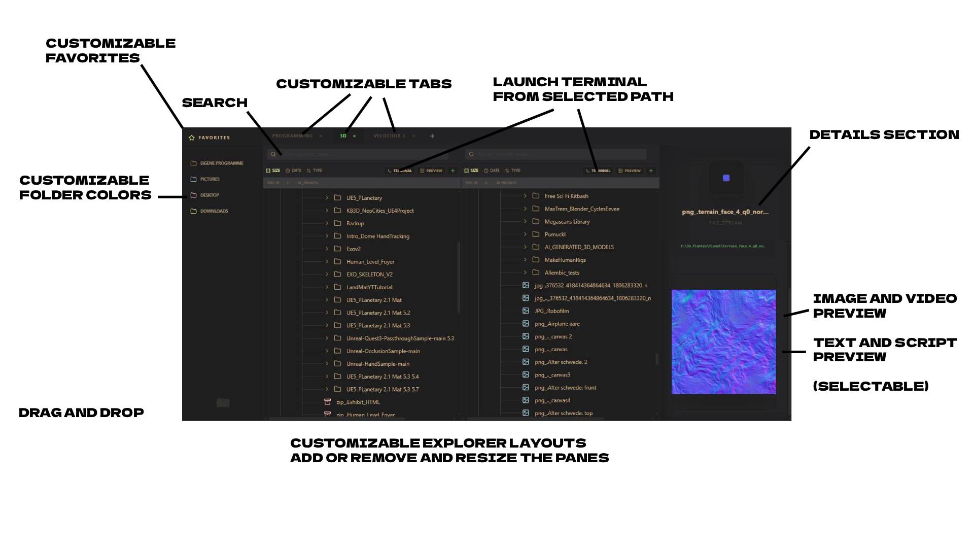 VelociDir Screenshot Overview